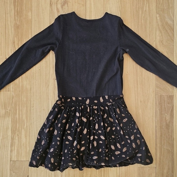 3 POMMES Girl's Dress with Glittery Feather Print, Sizes 7/8 128 cm - Picture 5 of 6